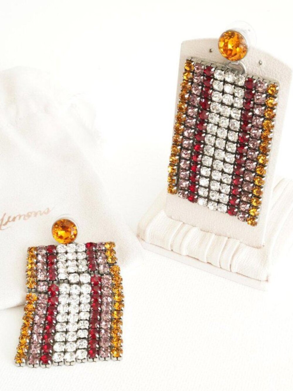 For Love & Lemons Bianca Crystal Earrings
